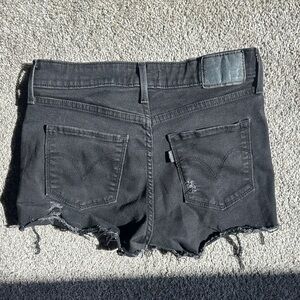 Levi's Black Distressed Women's Jean Shorts